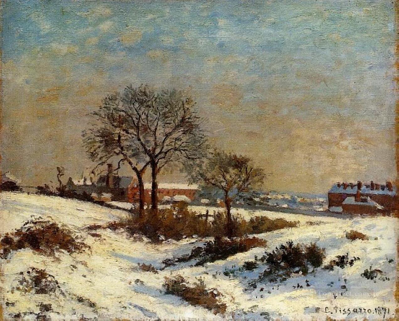 Paisaje bajo la nieve Upper Norwood 1871 Camille Pissarro Pintura al óleo
